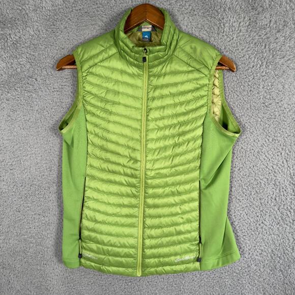 Eddie Bauer First Ascent StormDown 800 Vest Women’s Medium Green Puffer Packable - Picture 1 of 8